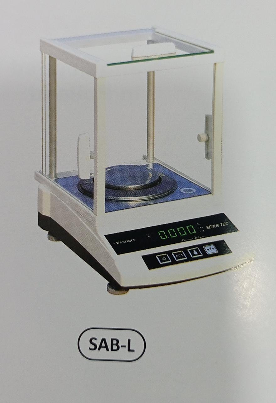 HIGH PRECISION ELECTRONIC BALANCE-210 GM-0.001 GM 1 MG-EXTERNAL CALIBRATION-MODEL SAB 203L